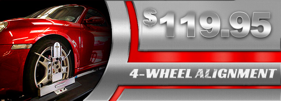 119.95 4-Wheel Alignment